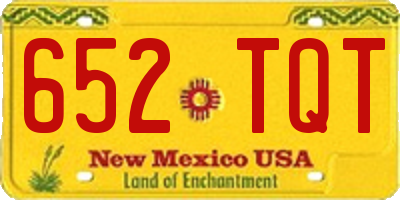 NM license plate 652TQT