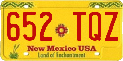 NM license plate 652TQZ