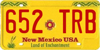 NM license plate 652TRB