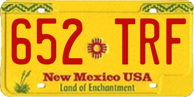 NM license plate 652TRF
