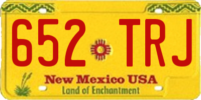 NM license plate 652TRJ