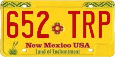 NM license plate 652TRP