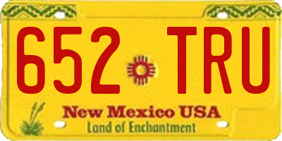 NM license plate 652TRU