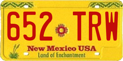 NM license plate 652TRW