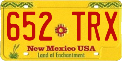 NM license plate 652TRX