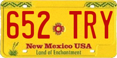NM license plate 652TRY