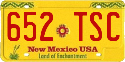 NM license plate 652TSC