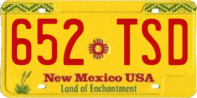 NM license plate 652TSD