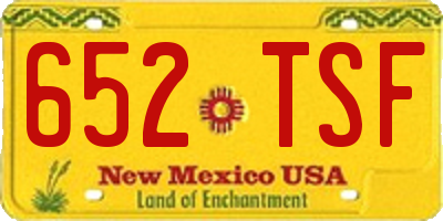 NM license plate 652TSF