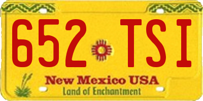 NM license plate 652TSI