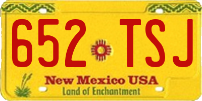 NM license plate 652TSJ