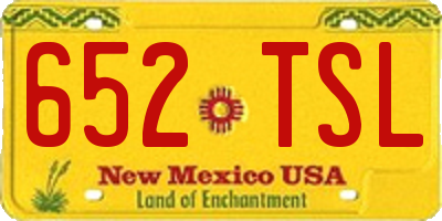 NM license plate 652TSL