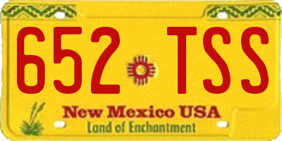 NM license plate 652TSS