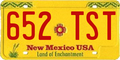 NM license plate 652TST