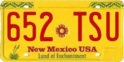 NM license plate 652TSU