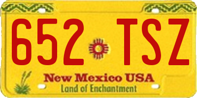 NM license plate 652TSZ