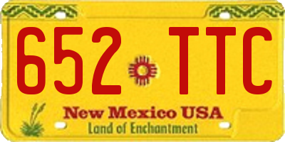 NM license plate 652TTC