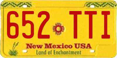 NM license plate 652TTI