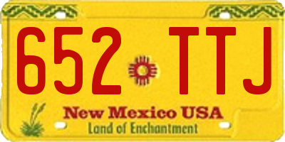 NM license plate 652TTJ