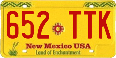 NM license plate 652TTK