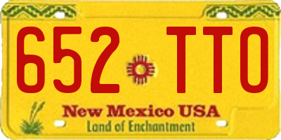 NM license plate 652TTO