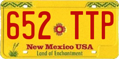 NM license plate 652TTP