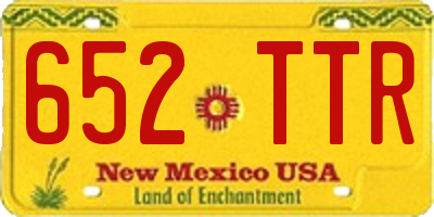 NM license plate 652TTR