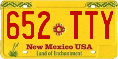 NM license plate 652TTY