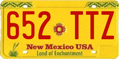 NM license plate 652TTZ