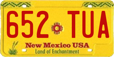NM license plate 652TUA