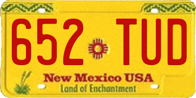 NM license plate 652TUD