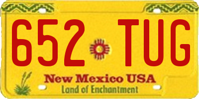 NM license plate 652TUG