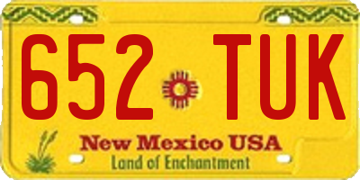 NM license plate 652TUK