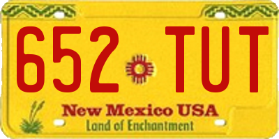 NM license plate 652TUT