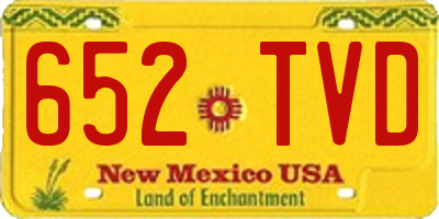 NM license plate 652TVD