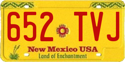 NM license plate 652TVJ