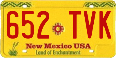 NM license plate 652TVK