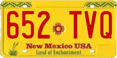 NM license plate 652TVQ