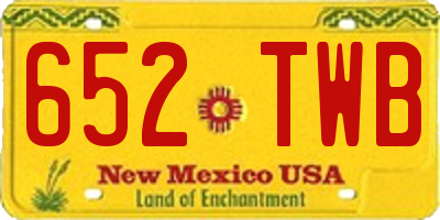 NM license plate 652TWB