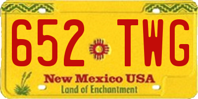 NM license plate 652TWG