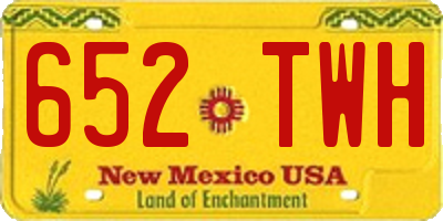 NM license plate 652TWH