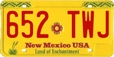 NM license plate 652TWJ
