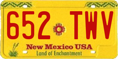 NM license plate 652TWV