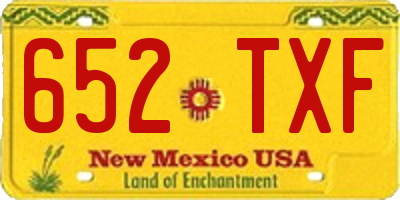 NM license plate 652TXF