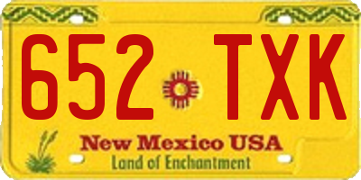 NM license plate 652TXK