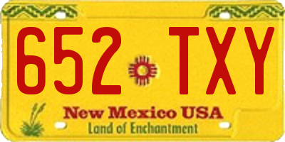 NM license plate 652TXY