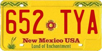 NM license plate 652TYA