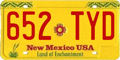 NM license plate 652TYD