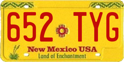 NM license plate 652TYG