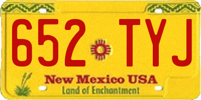NM license plate 652TYJ